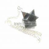 Blue Aventurine Merkaba Star Metal Cap Pendulum : Wholesale Merkaba Pendulum thumbnail-1