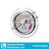 4" Center Mount Oil Filled Pressure Gauge With Edge thumbnail-1