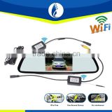 wifi wireless 2.4G 4.3inch wire free one second startup waterproof HD car rearview mirror