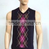 Men's sleeveless v-neck sweater