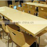 Artificial Stone Dinning Table Marble Top Dining Table Designs in India,Acrylic Soid Surface Restaurant thumbnail-1