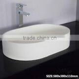 Solid Surface Freestanding Wash Hand Basin With Tap , Stone Resin Wash Basin, Wall Hung Wash Basin thumbnail-3