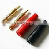 4mm Gold Plated Safety Connector Red and Black Male and Female Banana Plug