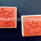 Wooden Rubber Square Stamp