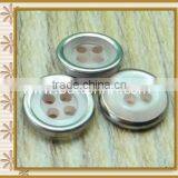 Fashion 14L Metal Edging 4 Hole Resin Button