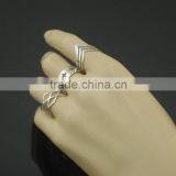 Trendy Hollow Rhodium Plated Finger Ring Set thumbnail-1