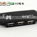 New!!!Portable Slim Shape Low Cost USB2.0 Hub High Speed 4 Ports USB Hub for PC and Laptop thumbnail-1