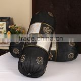 Home Textile Black Bolster Pillow Cover Handmade Indian Bolster Cushion Cover