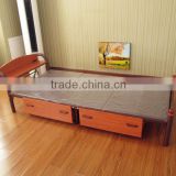 Single Metal Bed with wood Drawers