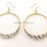 2015 wholesale fashion big gold hoops acrylic stone earring