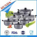 2016 New Style 14pcs Aluminum Cookware Set With Inner Non-stick Coating