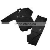 Favorites Light Fabric Black V-neck 100% Polyester Taekwondo Uniform
