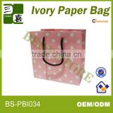 Nice and beauitiful red polka dot paper bag for gift and candy