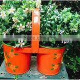 2 Bucket Planter In Orange thumbnail-1