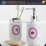 Sexy Woman Print Sanitary Ceramic China Bathroom Accessory Set for Ladies thumbnail-2