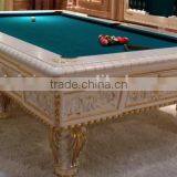 European Style Solid Wood Hand Carved Luxury Pool Table, Snooker Table, Billiard Table thumbnail-1