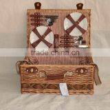 Linyi Cheap Wicker Picnic Basket for 4 Person Hotsale Wicker Empty Picnic Baskets thumbnail-3