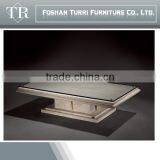 Large Hand Craved Natural Travertine Round Tea Table thumbnail-5