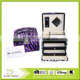 Fashion Two-tone Stripe Travel Jewelry Organizer With Drawers thumbnail-1