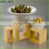 Assorted Sizes Bamboo Display Riser Plate Riser Homex BSCI/Factory