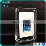 KM-CP29 Hot Sale Double Sided Acrylic Photo Frame With Magnets, Crystal Clear Plastic Magnetic Photo Block Frame thumbnail-3