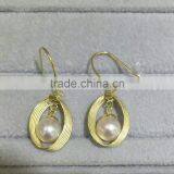 Latest Designs of 6-6.5mm White Akoya Pearls Earring thumbnail-1