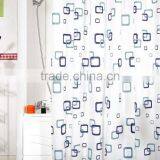 Print PEVA shower curtain and bath accessory