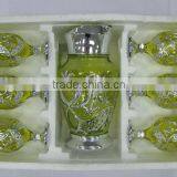JK022 7pcs Glass Drinking Set With Gold Deco thumbnail-1