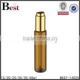 Cosmetic 20ml 30ml Essential Oil Glass Fragrance Perfume Bottle Amber Golden Aluminum Metal Pump Bottle Perfume Glass thumbnail-5