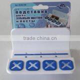 Tooth Brush Holder With Sucker for 4 Toothbrushes thumbnail-3