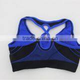 Blue Seamless Sports Bra /customized Sports Bra Factory Shantou thumbnail-2