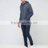 Custom Embroidered Zip Pouch Pocket With Hood Dark Grey Men's 55% Cotton 45% Polyester Casual Autumn Hoodies thumbnail-4