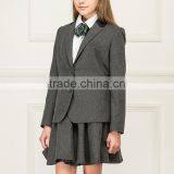 Junior School Girls England Style Grey Colors Coat Jacket Blazer And Skirt thumbnail-4