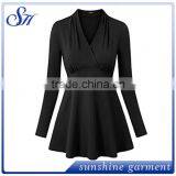 Latest V-neck Tops Women Long Sleeve Hot Selling Styles for Women thumbnail-1