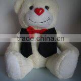 Plush Bear With Suits Lovely Boy Bear Fake Fur Tie Bear Toys thumbnail-1