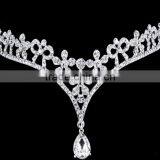 Rhinstone Necklace Earrings Costume Jewelry Set Unique Bridal Wedding Jewelry Set For Girls thumbnail-5