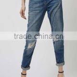 Wholesale Price Jeans Denim Jeans Women Ripped Out Damaged Pant thumbnail-2