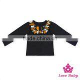 Plain White Red Christmas Deer Ruffle Bib Shirts Fall Boutique Girl Clothing Kids Long Sleeve Ruffle Tunic thumbnail-5