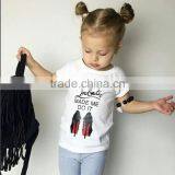 S17496A Hot Girl Letter Girls Cotton Short T-shirt Summer T Shirt thumbnail-1
