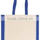 Full Color Print Tote Bag With Side Accents - Made From 6 Oz. Basic Cotton, Measures 16"H x 15"W x 3"D and Comes With Your Logo. thumbnail-5