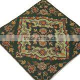 Embroidered Ethnic India Pillow Decor Accent Cushion Cover Kashmir Wool Crafts thumbnail-1