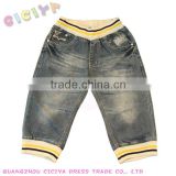 COW Boys fashion jeans with rib custom design midium jeans