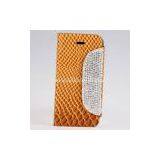 Wallet Style PU Leather Stand Case With Diamond Button for IPhone 5/5S thumbnail-1