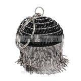 Black Tassel Silver 2017 Clutch Bag / Rhinostone Purse d Evening Handbag Gorgeous Bridal Wedding Purse Party Bag Handbag thumbnail-1
