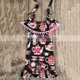 Summer Newborn Baby Clothes Gallus Style With Pom Pom Romper Bulk Wholesale Kids Clothing thumbnail-1