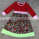 Wholesale Halloween Party Dress Skull Pattern Cotton Dress for Baby Girls