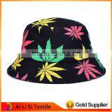 Wholesale Marijuana Leaf Printed Bucket Hat,Wholesale Custom Bucket Hats Bulk, Mens Bucket Hats thumbnail-2