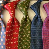 Satin Ivory Polyester Woven Necktie Summer Standard Length