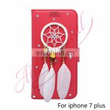 Aidocrystal Wallet Pouch Fashion Luxury red PU Leather Phone Case For Apple iPhone 5 5S SE 6 6S Plus i7 Plus Flip Back Cover Bag