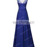Grace Karin Sleeveless V-Back Beaded Blue Chiffon Prom Dress Long CL007555-6 thumbnail-5